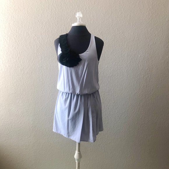 FreeDay Bluish-Gray Flowy Modern Dress - Picture 1 of 5